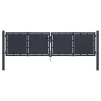 Tuinpoort staal 300x100 cm antraciet