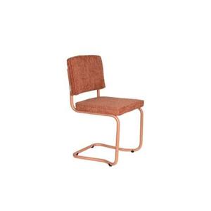 Zuiver Ridge Kink Eetkamerstoelen Soft Terra - Set van 2 - Terracotta