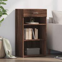 Dressoir 50x42,5x93 cm bewerkt hout bruin eikenkleur - thumbnail