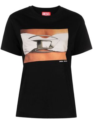 Diesel t-shirt en coton à imprimé graphique - Noir