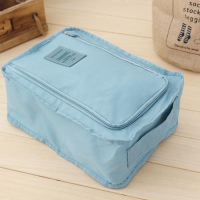 2 stuks waterdichte schoenen tas Pouch opslag reistas draagbare schoenen organisator (licht blauw)