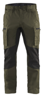 Blåkläder Service werkbroek met stretch 14591845 | Groen/Zwart | Maat 48 - 7330509645970