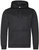 Just Cool JH006 Sports Polyester Hoodie - Jet Black - L