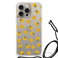 Doorzichtige Silicone Hoesje voor iPhone 15 Pro Max Katten Emojis