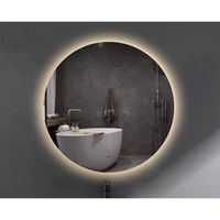 Adema Circle Badkamerspiegel - rond - diameter 100cm - indirecte LED verlichting - spiegelverwarming - infrarood schakelaar SW3-100