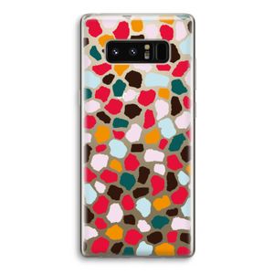 Colored Giraffe: Samsung Galaxy Note 8 Transparant Hoesje
