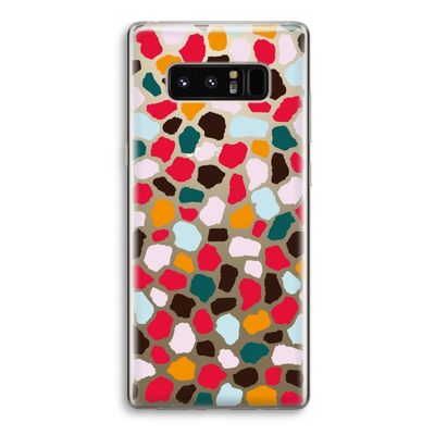 Colored Giraffe: Samsung Galaxy Note 8 Transparant Hoesje