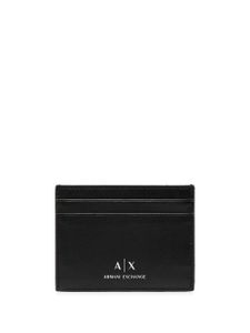 Armani Exchange porte-cartes à logo imprimé - Noir