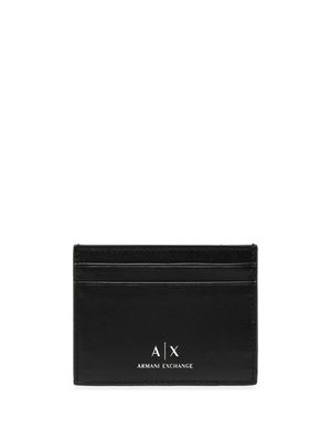 Armani Exchange porte-cartes à logo imprimé - Noir