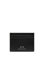 Armani Exchange porte-cartes à logo imprimé - Noir