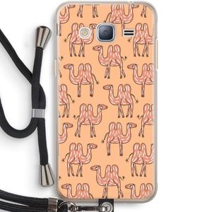 Kameel: Samsung Galaxy J3 (2016) Transparant Hoesje met koord