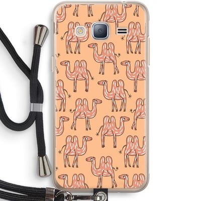 Kameel: Samsung Galaxy J3 (2016) Transparant Hoesje met koord