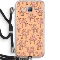 Kameel: Samsung Galaxy J3 (2016) Transparant Hoesje met koord