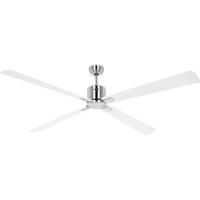 CasaFan ECO NEO III 180-4 BN-WE/LG WiFi Flügel Weiß/Lichtgrau Plafondventilator Chroom (geborsteld) Met afstandsbediening, Timer, Met wintermodus, Bediening