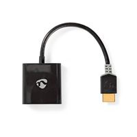 HDMI - VGA-kabel | HDMI-connector - VGA female + 3,5 mm uitgang | 0,2 m | Antraciet