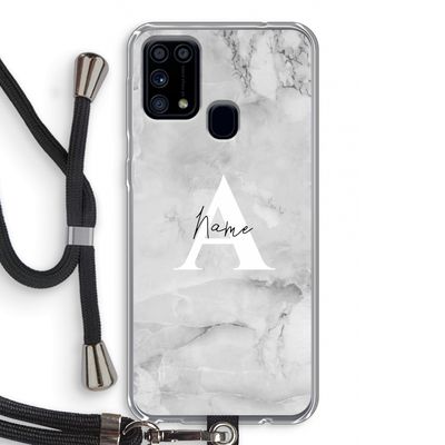 Ivory Marble: Samsung Galaxy M31 Transparant Hoesje met koord