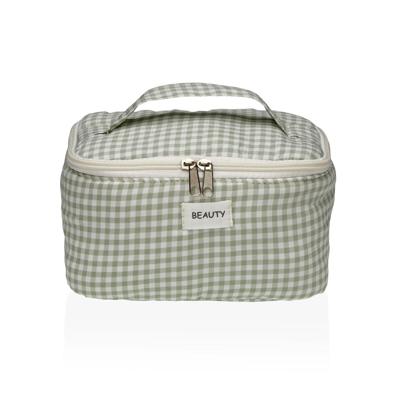 Reistasje Versa Vichy Groen Polyester Textiel 12 x 12 x 20 cm