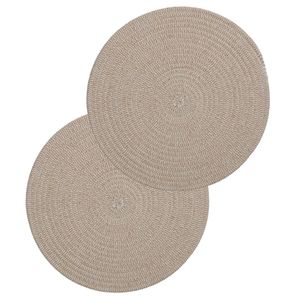 Set van 4x stuks placemats taupe katoen 38 cm