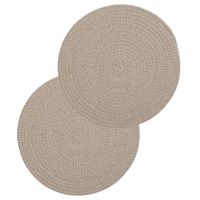 Set van 4x stuks placemats taupe katoen 38 cm