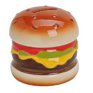 Hamburger spaarpot - 10 cm - aardewerk - kinderen en volwassenen