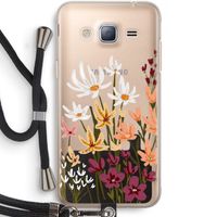 Painted wildflowers: Samsung Galaxy J3 (2016) Transparant Hoesje met koord