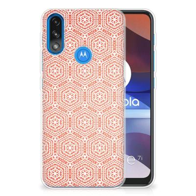 Motorola Moto E7/E7i Power | TPU bumper | Pattern Orange