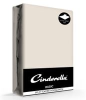Cinderella Splittopper Hoeslaken Basic Percaline Taupe-200 x 220 cm - thumbnail