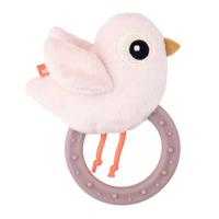 Done By Deer rammelaar met koord birdee roze