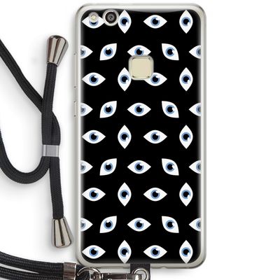 Eyes pattern: Huawei Ascend P10 Lite Transparant Hoesje met koord