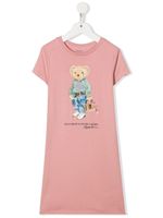 Ralph Lauren Kids robe Polo Bear en coton - Rose