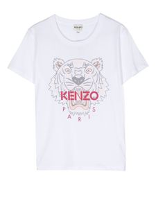 Kenzo Kids t-shirt à logo imprimé - Blanc