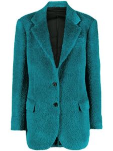 Raf Simons blazer boutonné à fini brossé - Bleu