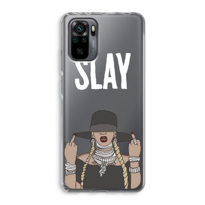 Slay All Day: Xiaomi Redmi Note 10 Pro Transparant Hoesje