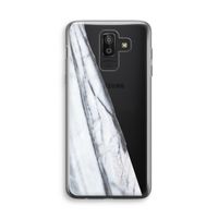 Gestreepte marmer: Samsung Galaxy J8 (2018) Transparant Hoesje