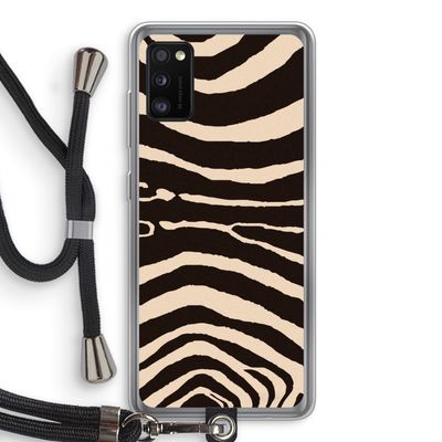 Arizona Zebra: Samsung Galaxy A41 Transparant Hoesje met koord