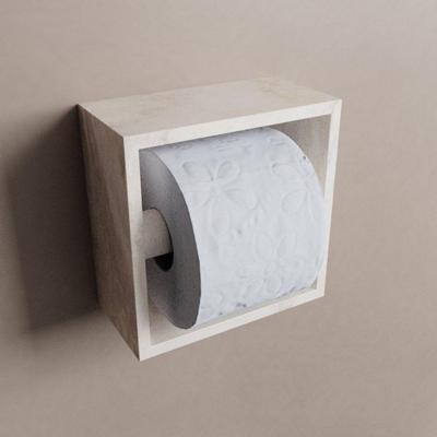 Mondiaz EASY Toiletrolhouder - CUBE 164 - 16x8.6x16cm - solid surface - Ostra m80112OS
