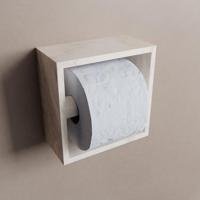 Mondiaz EASY Toiletrolhouder - CUBE 164 - 16x8.6x16cm - solid surface - Ostra m80112OS Mondiaz EASY Toiletrolhouder - CUBE 164 - 16x8.6x16cm - solid surface - Ostra m80112OS