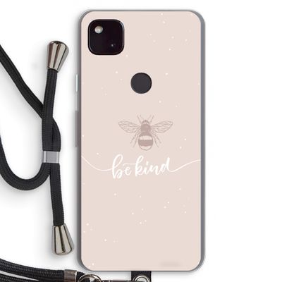 Be(e) kind: Pixel 4a 5G Transparant Hoesje met koord