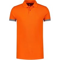Grote maten oranje polo shirt racing/Formule 1 voor heren 6XL (64)  - - thumbnail