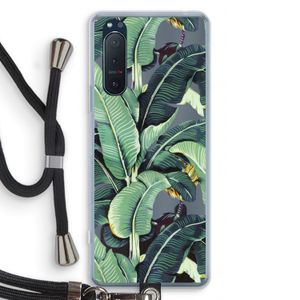 Bananenbladeren: Sony Xperia 5 II Transparant Hoesje met koord