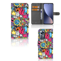 Xiaomi 12 Pro Wallet Case met Pasjes Punk Rock