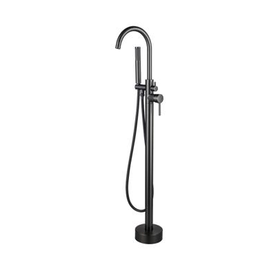 Fortifura Calvi vrijstaande badkraan 113cm met handdoucheset Geborsteld Gunmetal PVD SW766542