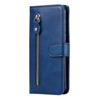 Samsung Galaxy S10 Plus hoesje - Bookcase - Pasjeshouder - Portemonnee - Rits - Kunstleer - Blauw