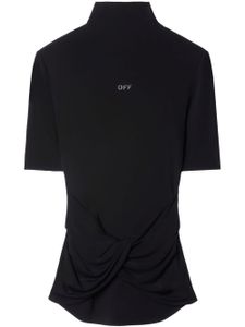 Off-White haut torsadé à logo imprimé - Noir