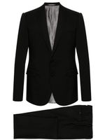 Emporio Armani Pak met enkele rij knopen van scheerwol - Zwart - thumbnail