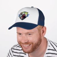 Trucker cap bedrukken - Blauw/wit