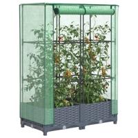 VidaXL Plantenbak verhoogd met kashoes 80x40x123 cm rattanlook