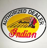 Indian Motorcycle Authorized Dealer Emaille Bord
