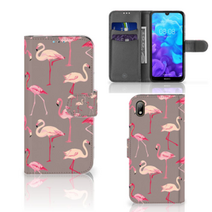 Huawei Y5 (2019) Telefoonhoesje met Pasjes Flamingo