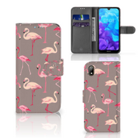 Huawei Y5 (2019) Telefoonhoesje met Pasjes Flamingo